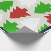 Kleurrijke kerstbomen - cadeaupapier (Hoek)