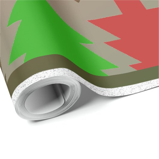 Kleurrijke kerstbomen - cadeaupapier (Rol Hoek)