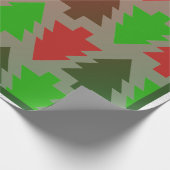 Kleurrijke kerstbomen - cadeaupapier (Hoek)