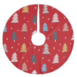 Kleurrijke kerstbomen decoraties lichten retro kerstboom rok