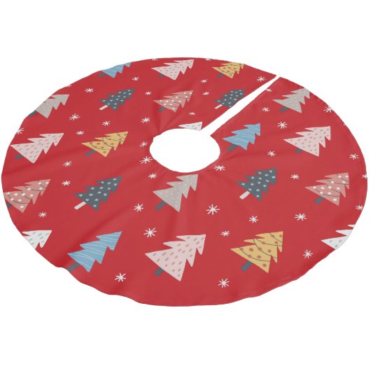 Kleurrijke kerstbomen, decoratieve verlichting, re kerstboom rok (Gekanteld)