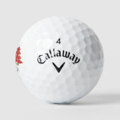 Kleurrijke Kerstbomen Gepersonaliseerde Callaway Golfballen (Logo)