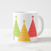 Kleurrijke kerstbomen grote koffiekop (Voorkant rechts)