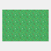 Kleurrijke kerstbomen inpakpapier vel (Voorkant 3)