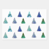 Kleurrijke kerstbomen inpakpapier vel (Voorkant 2)
