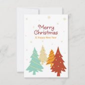 Kleurrijke kerstbomen. kaart (Voorkant)