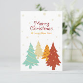 Kleurrijke kerstbomen. kaart (Staand voorkant)