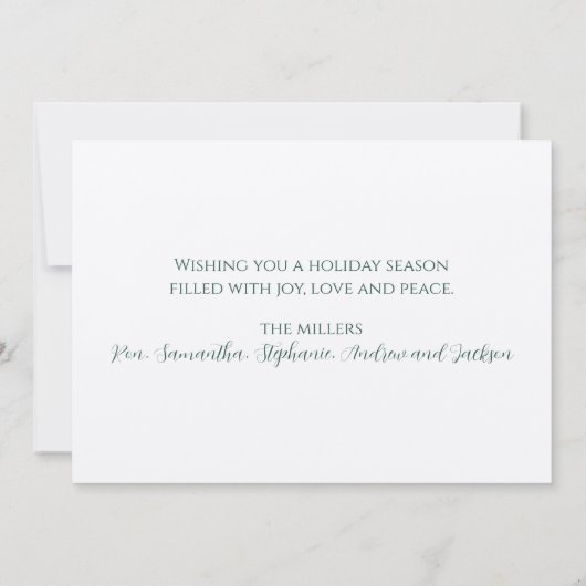 Kleurrijke kerstbomen Kraft Paper Holiday Kaart (Achterkant)