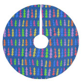Kleurrijke kerstbomen op blauw kerstboom rok (Voorkant)
