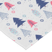 Kleurrijke kerstbomen patroon korte tafelloper (Hoek)