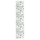 Kleurrijke Kerstbomen Tafel Runner Korte Tafelloper (Voorkant)
