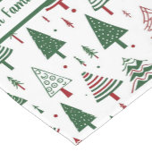 Kleurrijke Kerstbomen Tafel Runner Korte Tafelloper (Hoek)