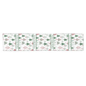 Kleurrijke Kerstbomen Tafel Runner Korte Tafelloper (Horizontaal)
