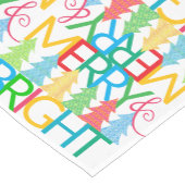 Kleurrijke Kerstbomen Tafelloper (Hoek)