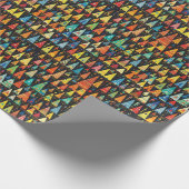 Kleurrijke kerstbomen Xmas Cadeaupapier (Hoek)