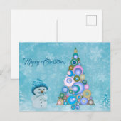 Kleurrijke kerstboom Blauwgroen Briefkaart (Voorkant / Achterkant)