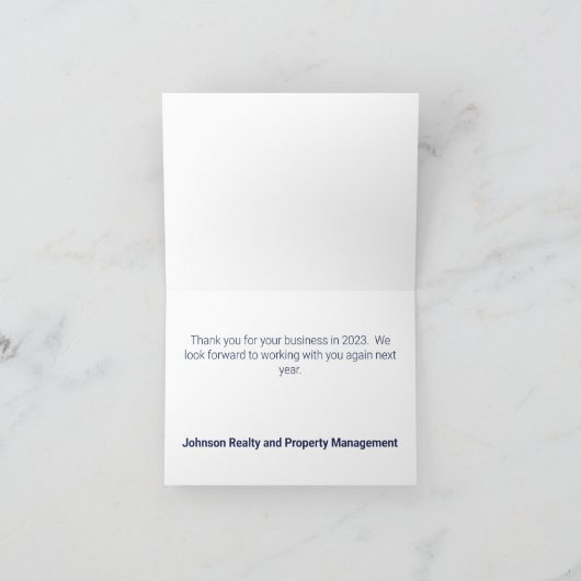 Kleurrijke Kerstboom Business Vakantie Kaart (Binnen)