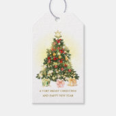 Kleurrijke kerstboom cadeau Label Cadeaulabel (Voorkant)