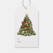 Kleurrijke kerstboom cadeau Label Cadeaulabel (Achterkant)