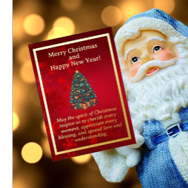 Kleurrijke kerstboom Folie Kaart