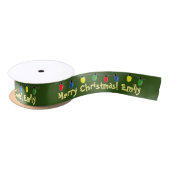 Kleurrijke Kerstboom gloeilamp string custom Satijnen Lint (Spoel)