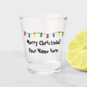 Kleurrijke kerstboom gloeilampen schot glas (Voorkant)