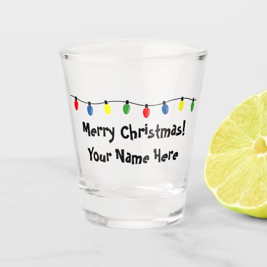 Kleurrijke kerstboom gloeilampen schot glas (Voorkant)