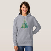 Kleurrijke Kerstboom Hoodie (Voorkant volledig)