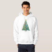 Kleurrijke Kerstboom Hoodie (Voorkant volledig)