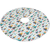 Kleurrijke kerstboom illustratie dennenbos kerstboom rok (Gekanteld)