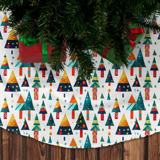 Kleurrijke kerstboom illustratie dennenbos kerstboom rok
