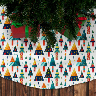 Kleurrijke kerstboom illustratie dennenbos rok