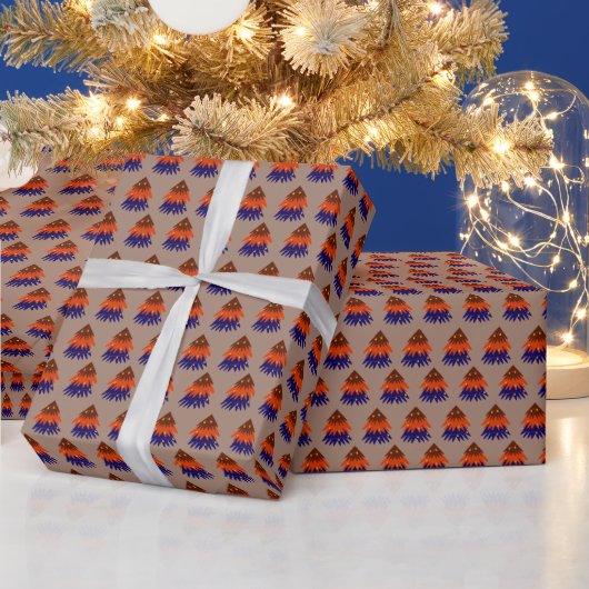 Kleurrijke Kerstboom - Inpakpapier (Feestdagen)