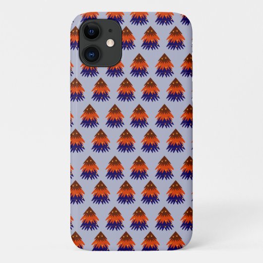 Kleurrijke Kerstboom - iPhone 11 Hoesje (Achterkant)