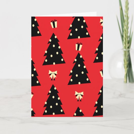 Kleurrijke kerstboom kaart (Voorkant)