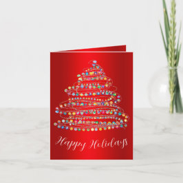 Kleurrijke kerstboom kaart