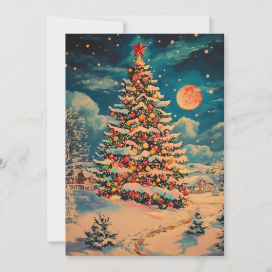 Kleurrijke kerstboom kerst Kaart (Voorkant)