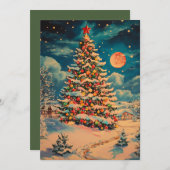 Kleurrijke kerstboom kerst Kaart (Voorkant / Achterkant)