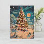 Kleurrijke kerstboom kerst Kaart (Staand voorkant)