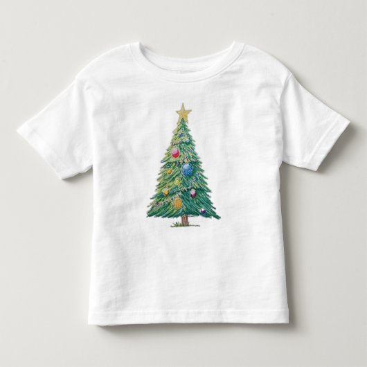 Kleurrijke Kerstboom Kinder Shirts (Voorkant)
