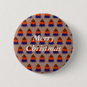 Kleurrijke Kerstboom - Knop Ronde Button 5,7 Cm (Voorkant)