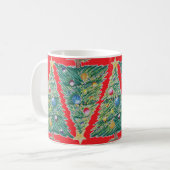 Kleurrijke Kerstboom Koffiemok (Voorkant links)