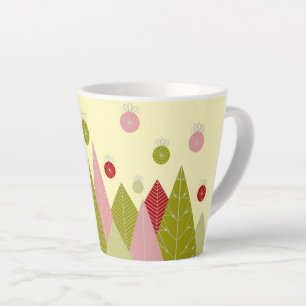 Kleurrijke kerstboom latte mok