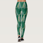 Kleurrijke Kerstboom Leggings (Achterkant)