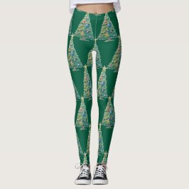 Kleurrijke Kerstboom Leggings