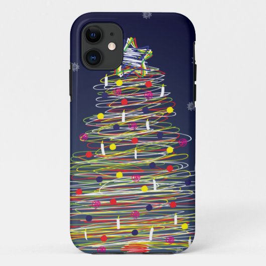 Kleurrijke Kerstboom (Maak het persoonlijk!) Case-Mate iPhone Case (Achterkant)