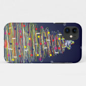 Kleurrijke Kerstboom (Maak het persoonlijk!) Case-Mate iPhone Case (Achterkant (horizontaal))