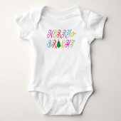 Kleurrijke Kerstboom Merry & Bright Romper (Voorkant)