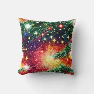 Kleurrijke kerstboom met ornamentenGooi Pillo Kussen