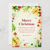 "Kleurrijke Kerstboom met Sfeervolle Versieringen  Feestdagenkaart (Achterkant)